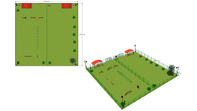 Площадка для дрессировки и выгула собак